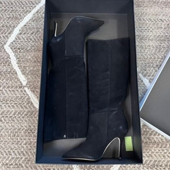 Larroude Kate Boot In Black Suede Sz 6.5 - Picture 6 of 10